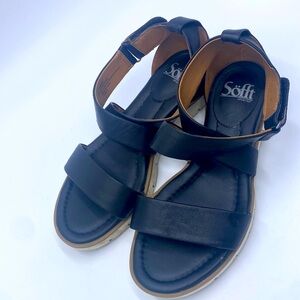 Woman’s soft SF0005891 6.5 black leather sandals